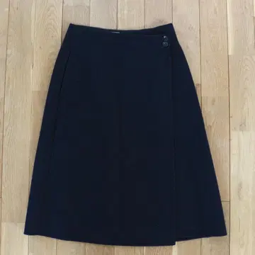 유나이티드 애로우즈 랩스커트 울 겨울 상품 블랙 여성용