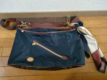 오로비안코 네이비 나일론 숄더백