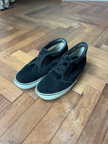 VANS 스웨이드 미드컷 스니커즈 블랙