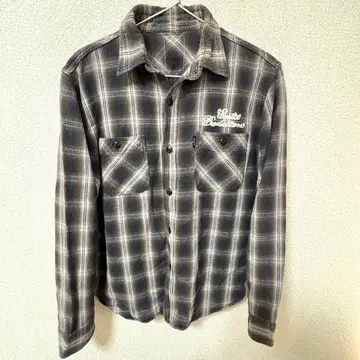 cootie production 옴브레 체크 셔츠 CTE 자수