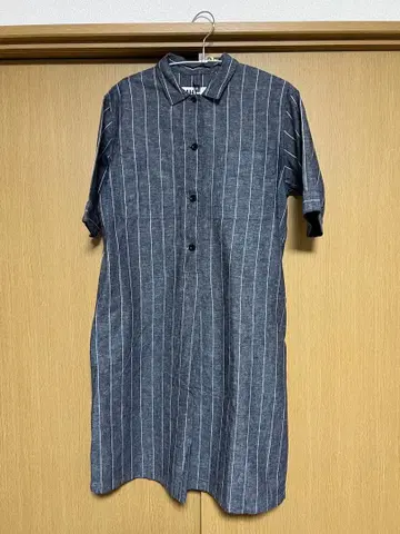 MHL 스트라이프 반팔 셔츠 원피스 사이즈 I