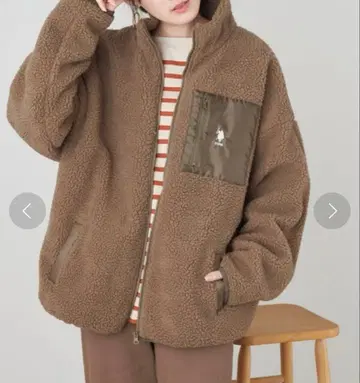 유에스폴로애슨 보아 코트 브라운