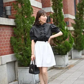 trefle 프티리본 블라우스 프리 사이즈 블랙