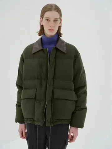 AURALEE BABY CAMEL FLANNEL DOWN BLOUSON