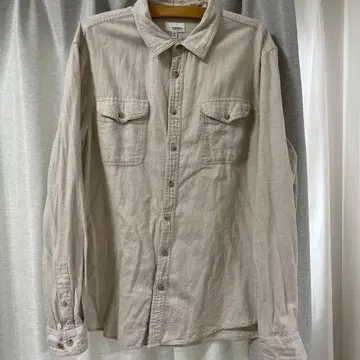 SONOPA 베이지 코튼 빈티지 긴팔 셔츠