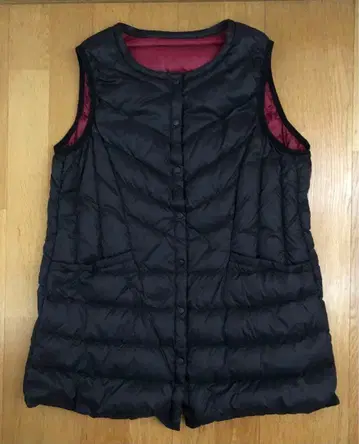 블랙 퀼팅 경량 다운 베스트