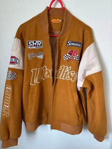 Woodlise 바시티 자켓 브라운