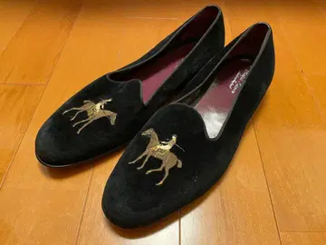 [ 미사용 ] 에드워드 그린 블랙 스웨이드 로퍼 10.5 사이즈