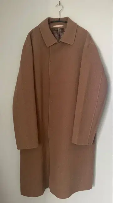 [ 남성용 ] 리버 체크 발칼라 코트 브라운