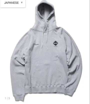 BIG LOGO TEAM SWEAT HOODIE ( GRAY S )