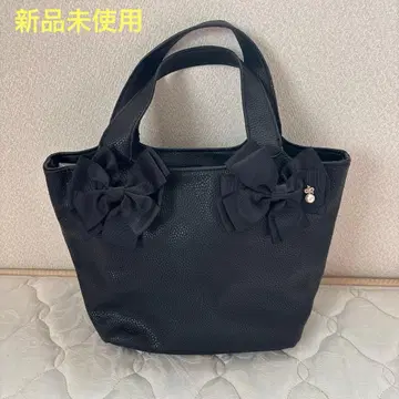 [ 미사용 새상품 ] 리본 포함 블랙 토트백