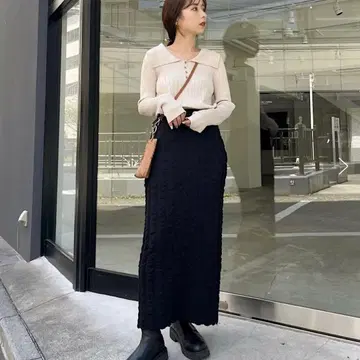 CAPRICIEUX LE'MAGE 랜덤 리브 폴로 니트