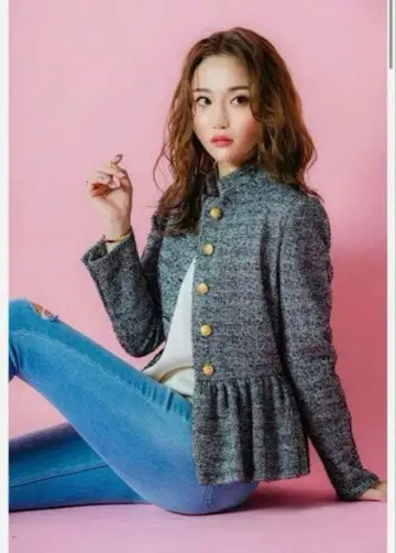 시착만 한 상품 셰리에 sheller 트위드 페플럼 자켓