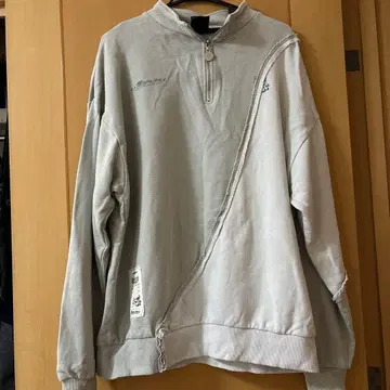 계속 한밤중이면 좋을 텐데 하프 지퍼 맨투맨 (Gray) L 사이즈