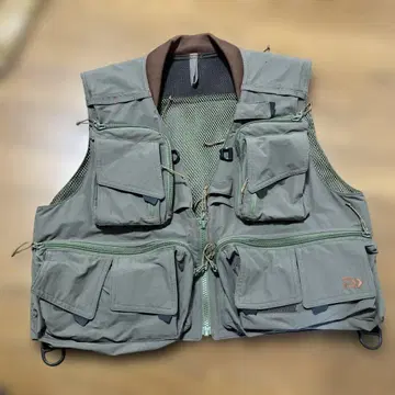 코듀라 패브릭 낚시용 조끼 올리브