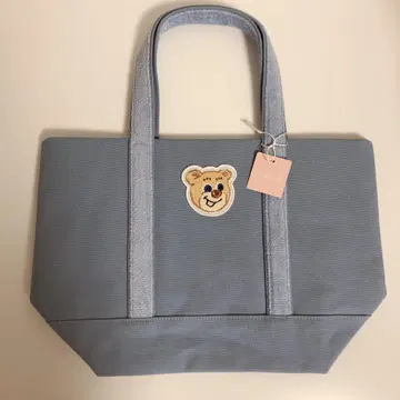 페이러 올드 테디걸 와펜 토트백 라이트 블루 소