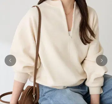 지퍼 맨투맨 니트