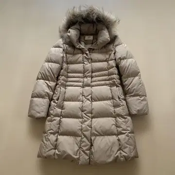 퍼 포함 베이지 다운 자켓 사이즈 2 클리닝 완료