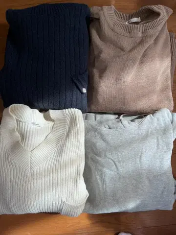 L 사이즈 스웨터 4종 세트