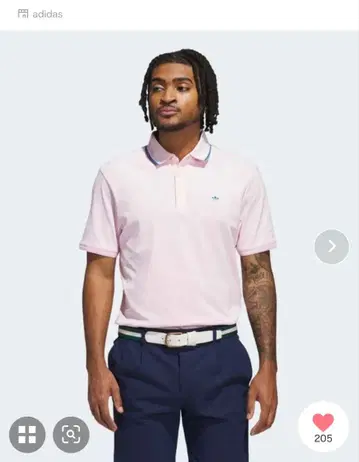 adidas 골프 오리지널스 피케 셔츠 L 핑크 JH3862