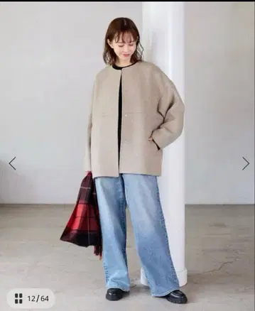 2024년 AW 슈퍼 140 비버 노카라 코트