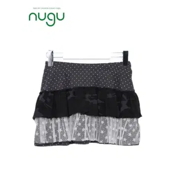[ nugu ] [ haku ] 믹스 패턴 티어드 미니 스커트
