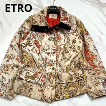 빅 사이즈 44 ETRO 에트로 페이즐리 올 패턴 아우터 자켓
