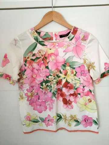 레오나르 티셔츠 블라우스 꽃무늬