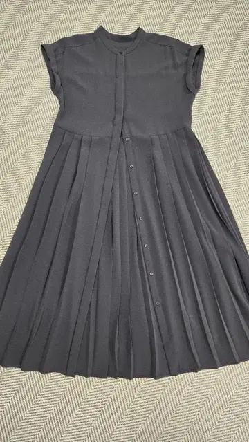 SHIPS any 조젯 플리츠 셔츠 원피스 워셔블