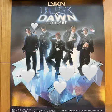 LYKN DUSK & DAWN CONCERT 사인 포스터 GMMTV