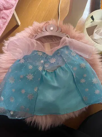 유니베어 코스튬 아나와 눈의 여왕 드레스 티아라 세트