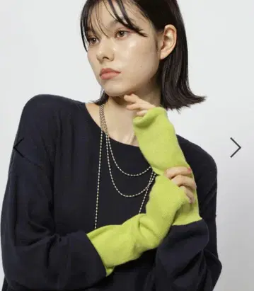 niko and - 캐시미어 혼방 배색 니트 풀오버 네이비 L 사이즈