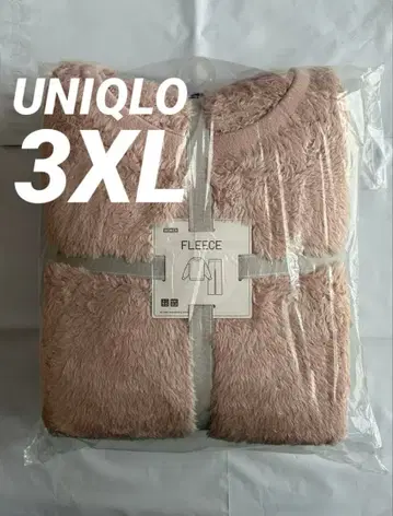 새상품 유니클로 UNIQLO 퍼리 플리스 세트 핑크 계열 3XL