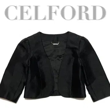새상품급 CELFORD 셀포드 볼레로 노카라 자켓 블랙