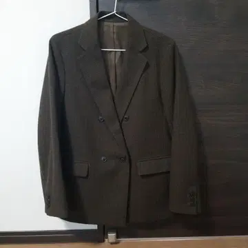 브라운 더블 브레스트 테일러드 자켓