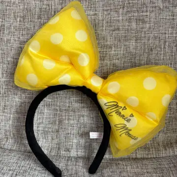 디즈니 미니 머리띠 리본 스카이블루