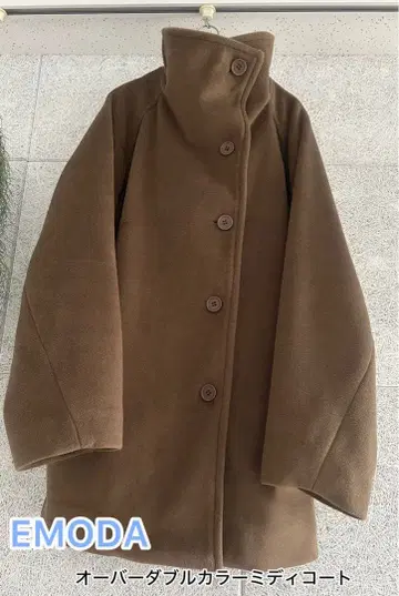 EMODA 미디 코트 새상품급 브라운 계열