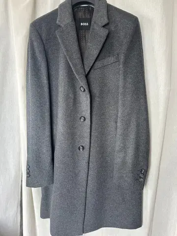 [ 캐시미어 혼방 ] 체스터 코트 안감 올 로고 무늬 남성용 L 사이즈