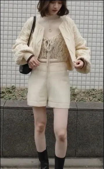 Eaphi CABLE KNIT CARDIGAN ivory