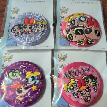 파워퍼프걸스 자수 캔뱃지 4개 세트