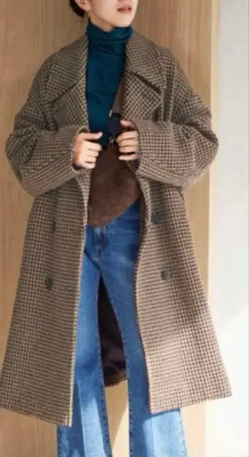 plage 트위드 double button 코트 38