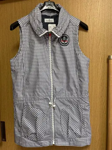 [ 새상품 ] 맨싱웨어 깅엄 체크 롱 베스트 L