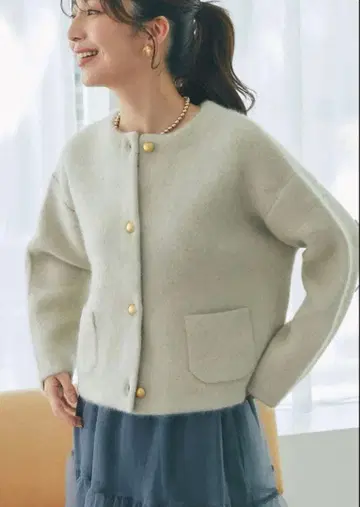 [ 새상품급 ] 하이퀄리티 울 접결 자켓 가디건