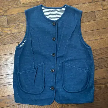 다크 네이비 스트라이프 안감 베스트