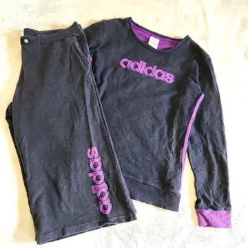 [ 아디다스 ] 스웨이드 느낌 셋업 맨투맨 룸웨어 상하의 세트