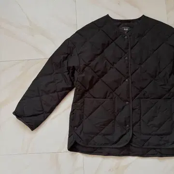 UNIQLO 유니클로 퍼프 테크 릴랙스 자켓 블랙 퀼팅