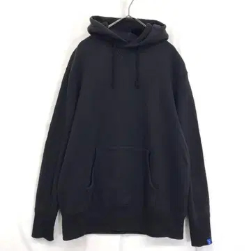 LOOPWHEELER : LW05 원통 편직 풀오버 후드티 L 블랙