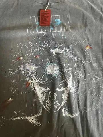 GINSENG STRIP 아키라 AKIRA 페이드 블랙 T셔츠