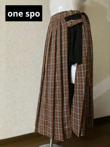 원 스포 플리츠 스커트