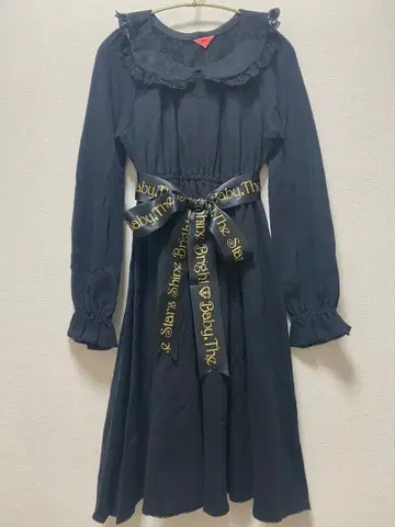 BABY, THE STARS SHINE BRIGHT 로고 리본 원피스